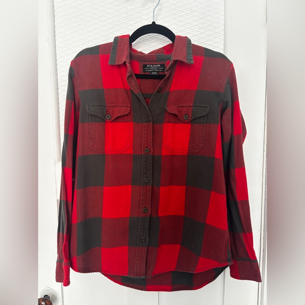 Filson Classic Red and Gray Checkered Shirt